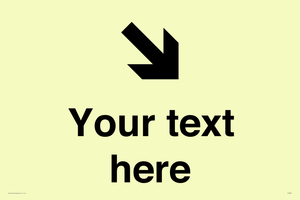 IV7087: Custom Directional signage arrow down right