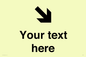 IV7087: Custom Directional signage arrow down right