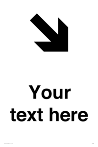 IV7087: Custom Directional signage arrow down right