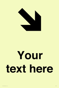 IV7087: Custom Directional signage arrow down right