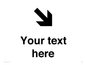 IV7087: Custom Directional signage arrow down right