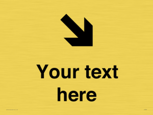 IV7087: Custom Directional signage arrow down right