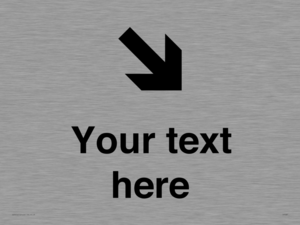 IV7087: Custom Directional signage arrow down right