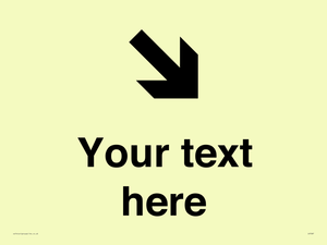 IV7087: Custom Directional signage arrow down right