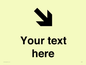 IV7087: Custom Directional signage arrow down right
