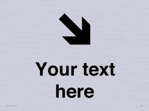 IV7087: Custom Directional signage arrow down right