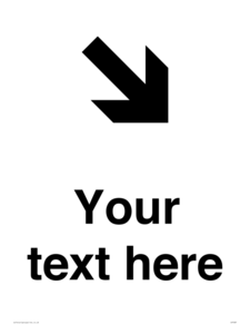 IV7087: Custom Directional signage arrow down right