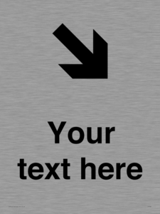 IV7087: Custom Directional signage arrow down right