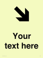 IV7087: Custom Directional signage arrow down right