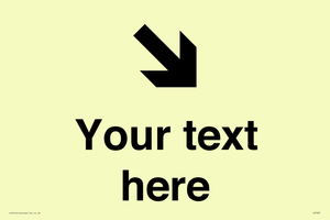 IV7087: Custom Directional signage arrow down right