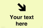 IV7087: Custom Directional signage arrow down right