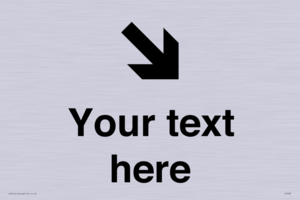 IV7087: Custom Directional signage arrow down right
