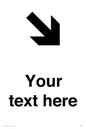 IV7087: Custom Directional signage arrow down right