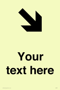 IV7087: Custom Directional signage arrow down right