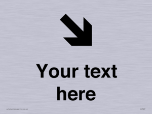 IV7087: Custom Directional signage arrow down right