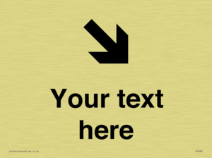 IV7087: Custom Directional signage arrow down right