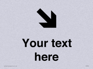 IV7087: Custom Directional signage arrow down right