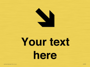 IV7087: Custom Directional signage arrow down right