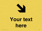 IV7087: Custom Directional signage arrow down right