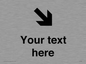 IV7087: Custom Directional signage arrow down right