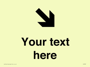IV7087: Custom Directional signage arrow down right
