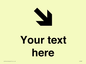 IV7087: Custom Directional signage arrow down right
