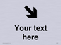 IV7087: Custom Directional signage arrow down right