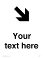 IV7087: Custom Directional signage arrow down right