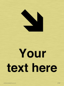 IV7087: Custom Directional signage arrow down right