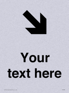 IV7087: Custom Directional signage arrow down right