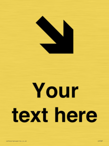 IV7087: Custom Directional signage arrow down right