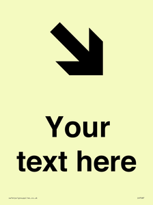 IV7087: Custom Directional signage arrow down right