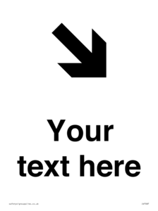 IV7087: Custom Directional signage arrow down right