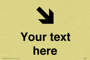 IV7087: Custom Directional signage arrow down right