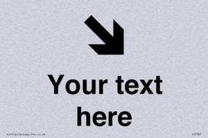 IV7087: Custom Directional signage arrow down right