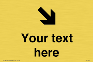 IV7087: Custom Directional signage arrow down right