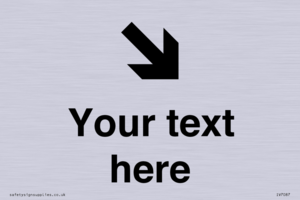 IV7087: Custom Directional signage arrow down right