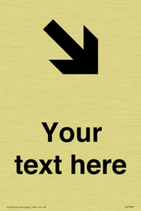 IV7087: Custom Directional signage arrow down right