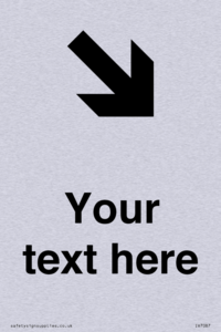 IV7087: Custom Directional signage arrow down right