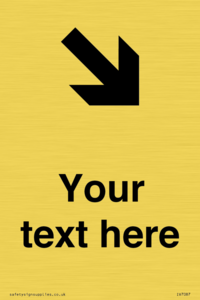 IV7087: Custom Directional signage arrow down right