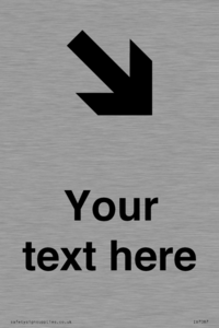 IV7087: Custom Directional signage arrow down right