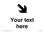 IV7087: Custom Directional signage arrow down right