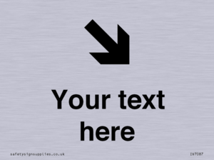 IV7087: Custom Directional signage arrow down right