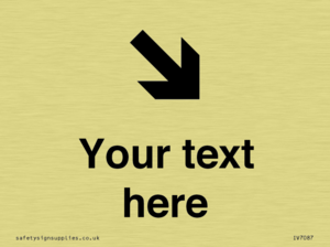 IV7087: Custom Directional signage arrow down right
