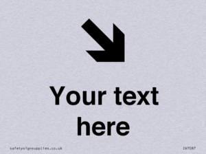IV7087: Custom Directional signage arrow down right