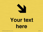 IV7087: Custom Directional signage arrow down right