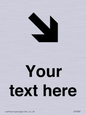 IV7087: Custom Directional signage arrow down right