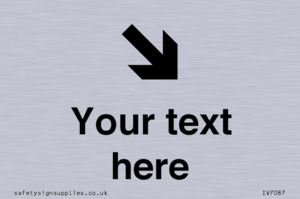 IV7087: Custom Directional signage arrow down right