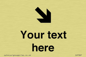 IV7087: Custom Directional signage arrow down right