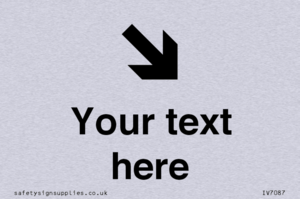 IV7087: Custom Directional signage arrow down right